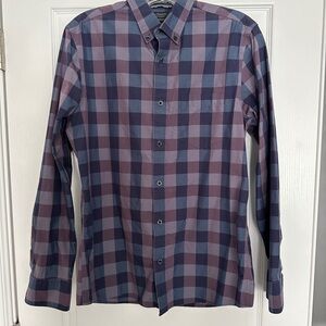 Nordstrom Lavender and Blue Checkered BF Shirt - Mens size Medium